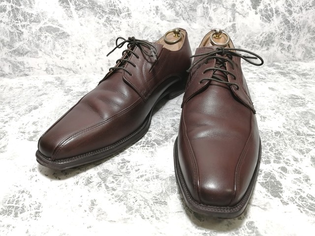 Stefanorossi ステファノロッシ スワールトゥ 25 0cm ブラウン 茶 革靴 本革 本皮 ビジネスシューズ ドレスシューズ フォーマル 靴ピカ1番屋