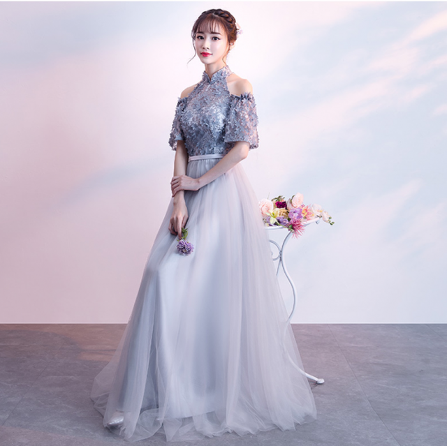 パーティードレス ロングスカート フレアスカート 肩出し シンプル セクシー 大人 レディース ワンピース 結婚式 二次会 お呼ばれドレス Kh 0162 Shopmall To You