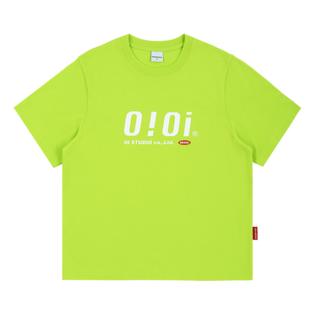 5252 By Oioi Signature T Shirts Lime 正規品 韓国 ブランド 半袖 T シャツ Bonz 韓国 ブランド 正規品のみ