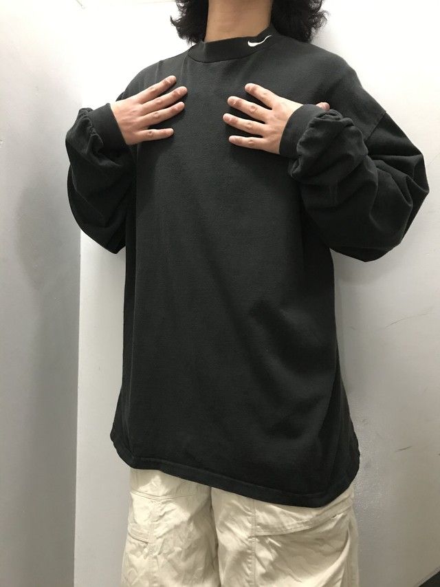 90 S Nike モックネック L S Tシャツ 古着屋 Boogie