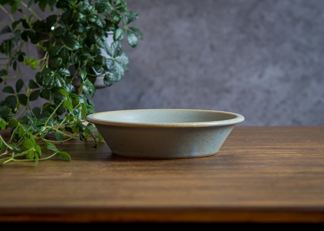 SHIROUMA 浅鉢 18cm 灰色(深皿・スープボウル・グラタン皿・耐熱皿)/長谷川 哲也
