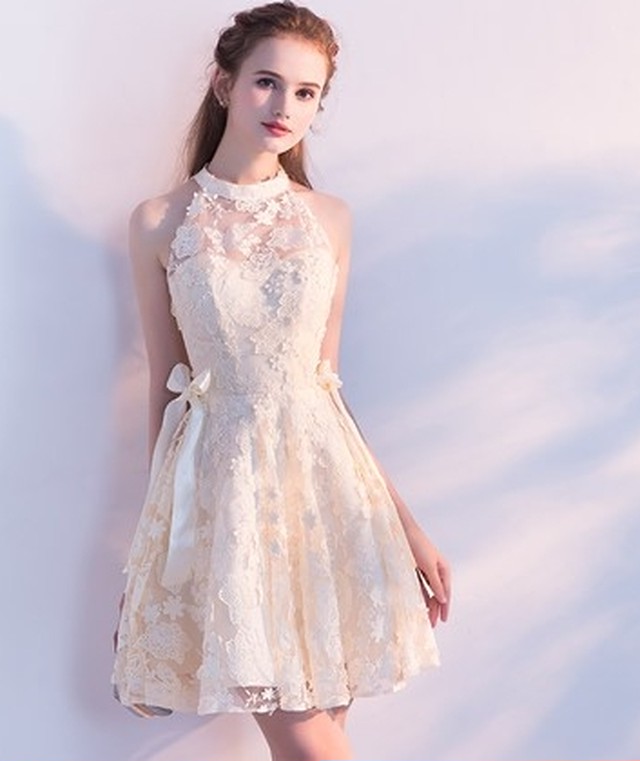 キャバドレス レースワンピース ミニワンピース ミニドレス レース 花刺繍 ガーリー パーティードレス かわいい 代 Ptnym0775 Shop Suba