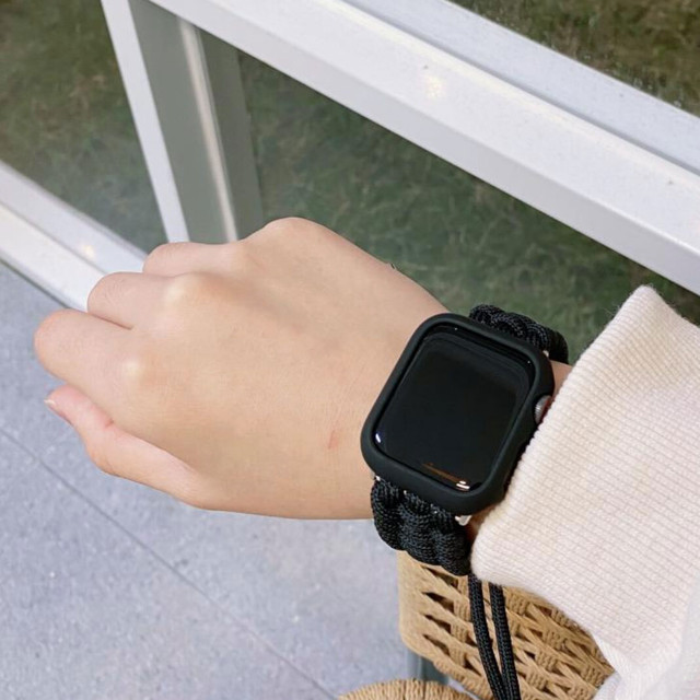 即納 カバー付き 編み込み Apple Watch ベルト アップルウォッチ バンド 韓国 38 40 42 44mm対応 Usagi Case ウサギケース 韓国iphoneケース通販