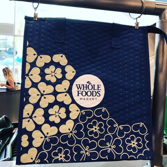 保冷エコバッグ ハワイ限定 Whole Foods Market ホールフーズマーケット カラーnavy Big Mahalo Honolulu