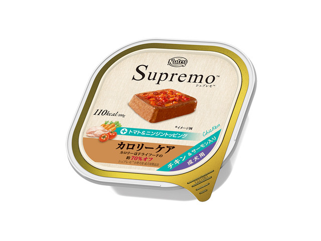 シュプレモ カロリーケア 成犬用 チキン サーモン入り 100ｇ ライフパートナーイケダ