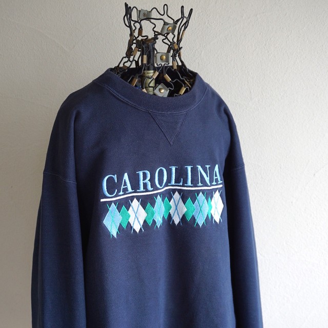 1990 S Usa製 Champion ノースカロライナ大学 ターヒールズ アーガイル刺繍 前vスウェット ネイビー 表記 Xxl マイケルジョーダン ヴィンテージ Magnolia Webstore