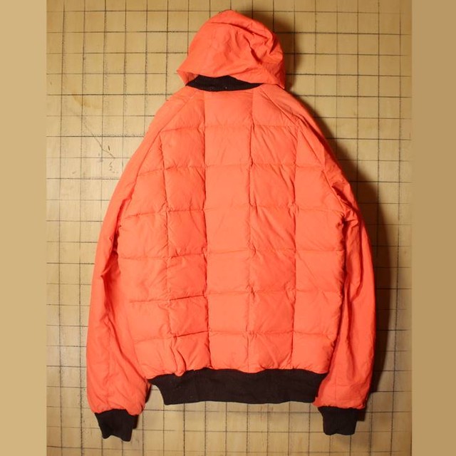 80s Thermo King リバーシブル ダウン ジャケット メンズl相当 ベージュ オレンジ フード付 アウトドア 古着 1125aw54 古着屋ataco Garage