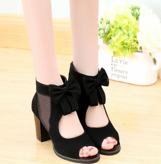 大人可愛い サンダル ブーツサンダル カジュアル シースルー レディース 靴 ブーティー シューズ ヒール オルチャン 韓国 Ptnym1374 Shop Suba