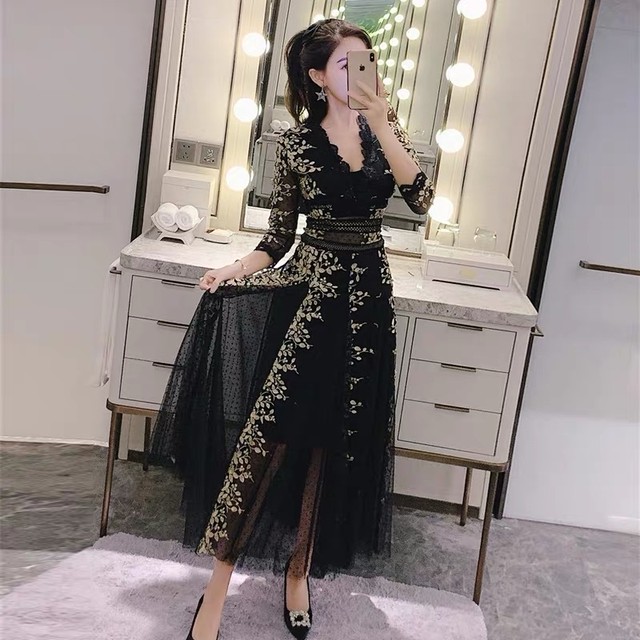 花柄 刺繍 マキシ ワンピース ドレス Estela エステラ レディース 通販 Bace 韓国