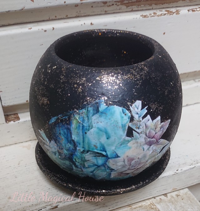 瞑想用アロマキャンドルホルダー F 小さな魔法の家 Little Magical House