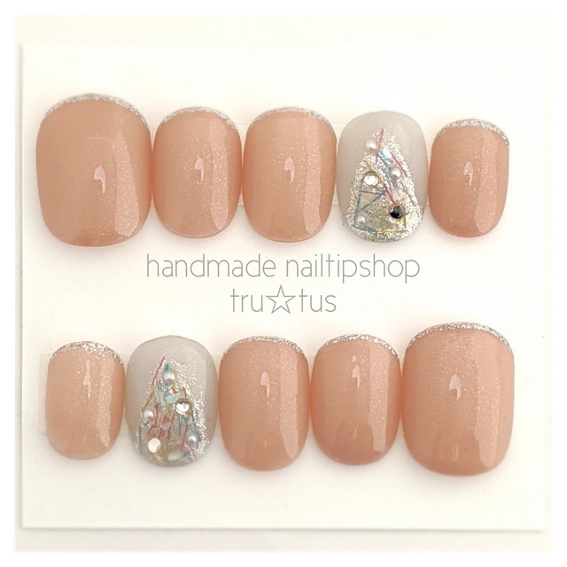 ネイルチップ クリスマスネイル 冬ネイル Handmade Nailtip Shop Tru Tus