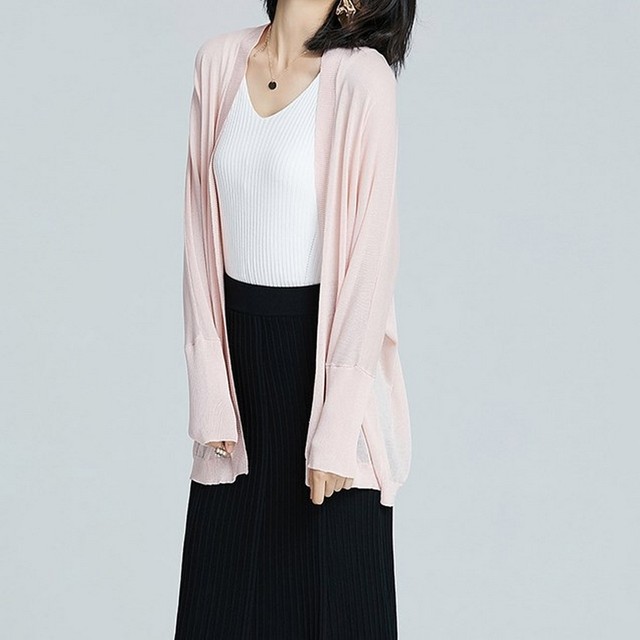 カーディガン 羽織もの ゆったり 薄手ニット 軽い シンプル California Express