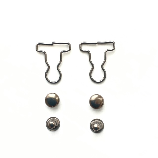 2セット 1着分 ミニ オーバーオール フック金具 ドットボタン カラー ミニチュア カスタム アイテム ドール用品 ドールハウス Keep You