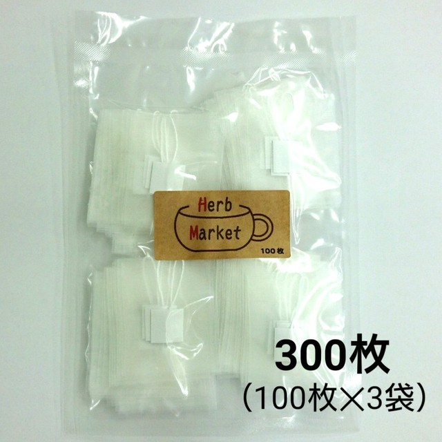 ティーバッグ メッシュ タグ付き 300枚 ポリエステル 手作り 袋 日本製