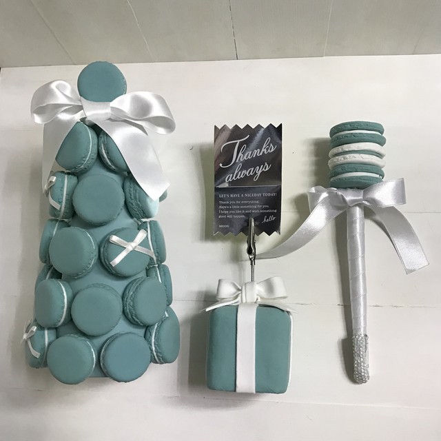 Tiffany風マカロンタワー マカロンペン Boxメモスタンド Bonita Deco And Clay Studio