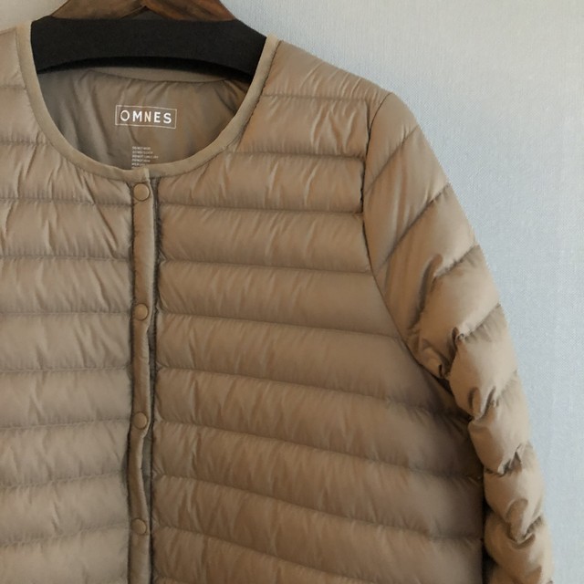 Omnes インナーダウンロングジャケット Green Chick