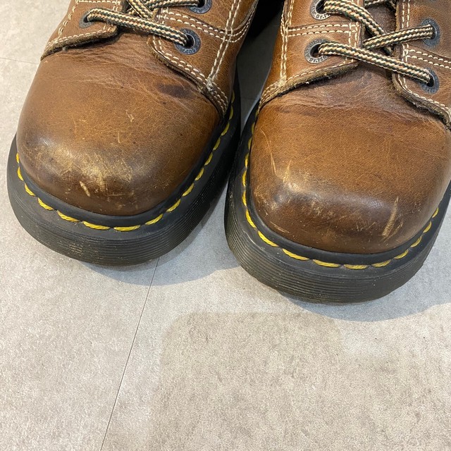 かわいいシルエット Dr Martens ドクターマーチン レザーシューズ 茶 Uk8 Slut Albatross Vintage