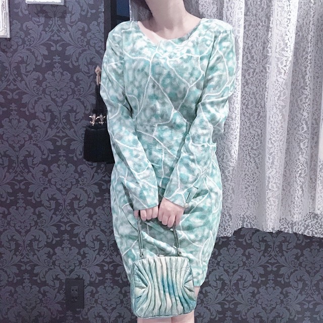 Trussardi トラサルディ日本製ぼかしワンピース デッドストック Jvintage ジェイヴィンテージ