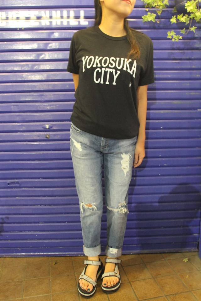 Yokosuka City Tee Black White 横須賀ヨコスカシティー Tシャツ 黒 白 Greenhill Yokosuka