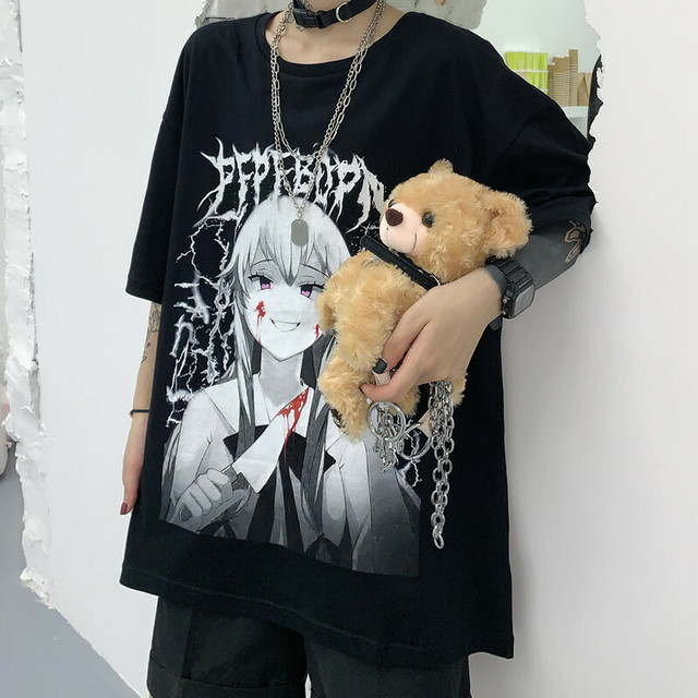 Tシャツ 個性的 プリント シック 大人 レトロ かわいい 韓国