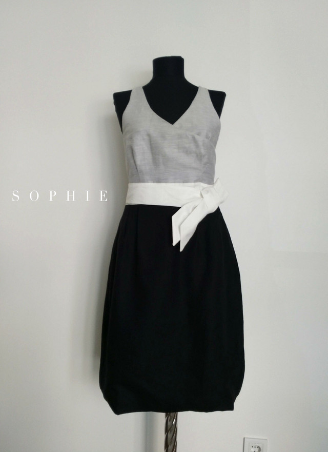 Sophie Linen Bicolor Dress リネンバイカラードレス ソフィー Masumi