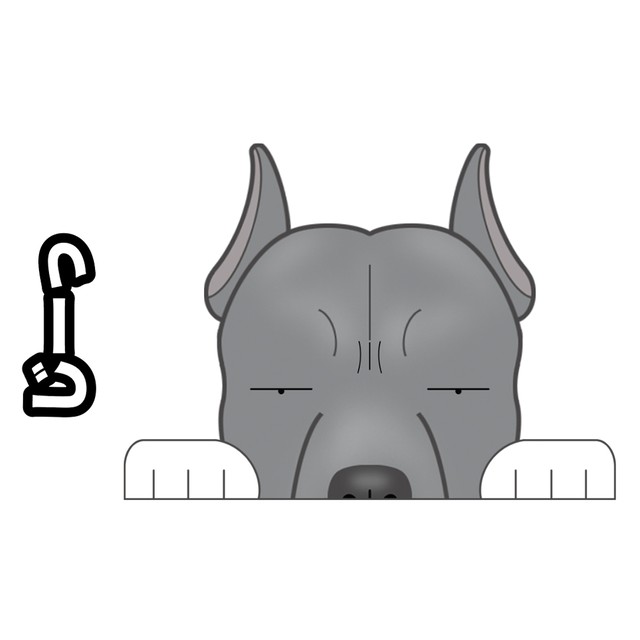 見てまステッカー ピットブル アメリカンピットブルテリア 立ち耳 犬 犬ステッカー 車 窓 玄関 犬種別 名前 カーステッカー グッズ ドッグステッカー 犬 猫 イラストデザインステッカー Argent