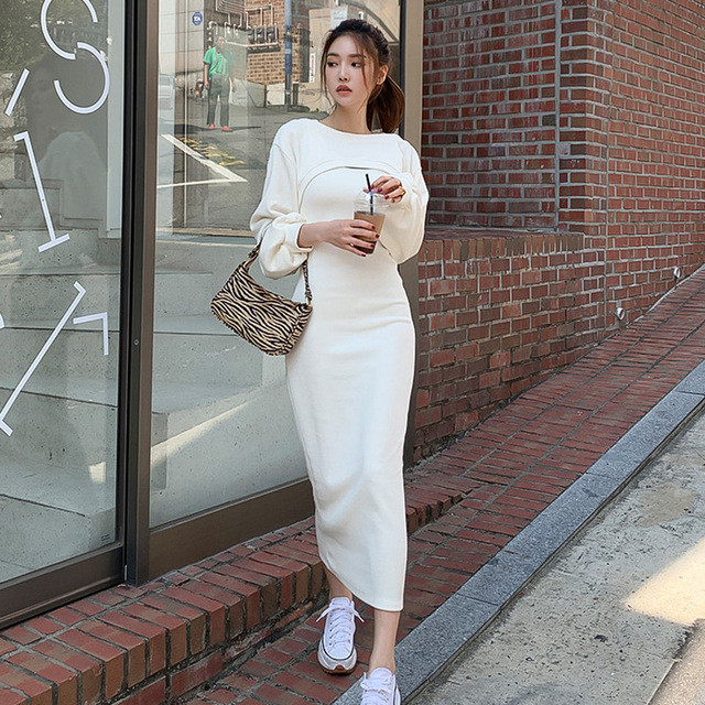 2pcセット スウェット風 クロップド タンクワンピース タイト Signal 日本未入荷勢揃い 全品送料無料です