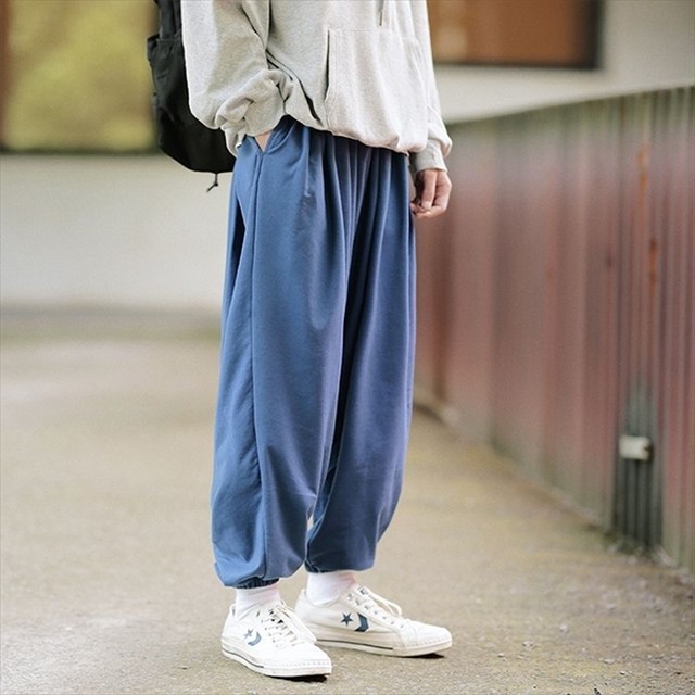 アンクル丈 裾ゴム ワイドパンツ ウエストゴム スウェットパンツ カジュアルパンツ ゆったり バルーンパンツ メンズ カジュアル ストリート メンズ 春 秋 10代 代 30代 M L Xl 取寄 発送目安14 21日営業日 Laff Store For Men ショップ情報 配送スケジュール