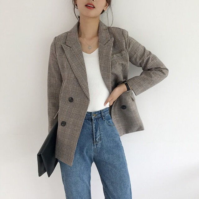 最高チェック ジャケット レディース 人気のファッション画像