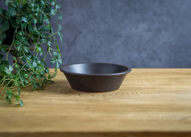 SHIROUMA 浅鉢 15cm 黒(シリアルボウル・グラタン皿・耐熱皿)/長谷川 哲也