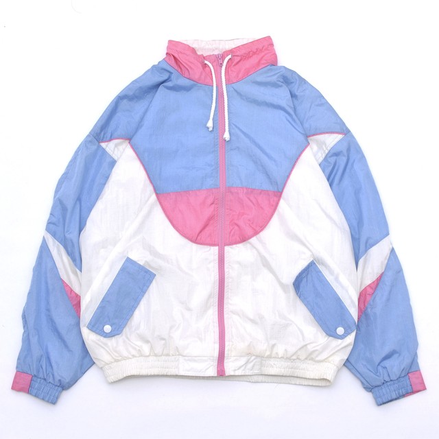 pastel color swiching pattern blouson