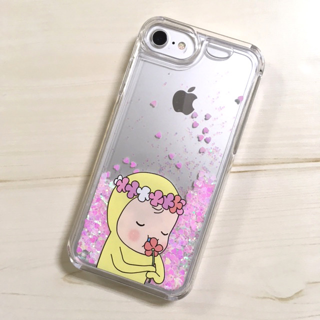 グリッターiphoneケース Yellow Rompers