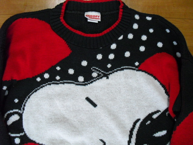 ヴィンテージ ピーナッツ スヌーピー アクリル ニット セーター レディースl Redroof