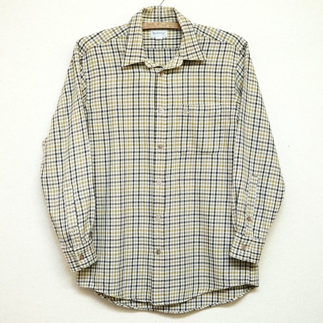 バーバリー チェックシャツ バーバリーズ ヴィンテージバーバリー メンズ 長袖 古着 サイズm Burberrys 旧タグ Antique John アンティーク ジョン