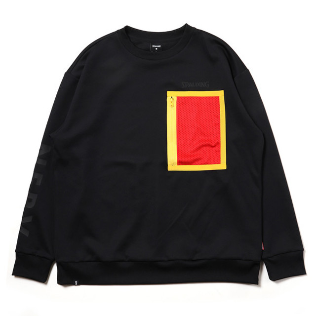 RADIO EVA 719 NERV Sweat Shirts by SPALDING Black x Red/ EVANGELION エヴァンゲリオン