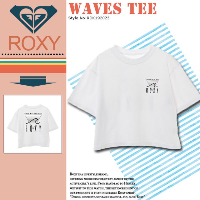 Rdk1923 ロキシー Tシャツ レディース おしゃれ プレゼント ビーチ 旅行 アウトドア 通販 白 Roxy Waves Tee Roxy Beachdays Okinawa