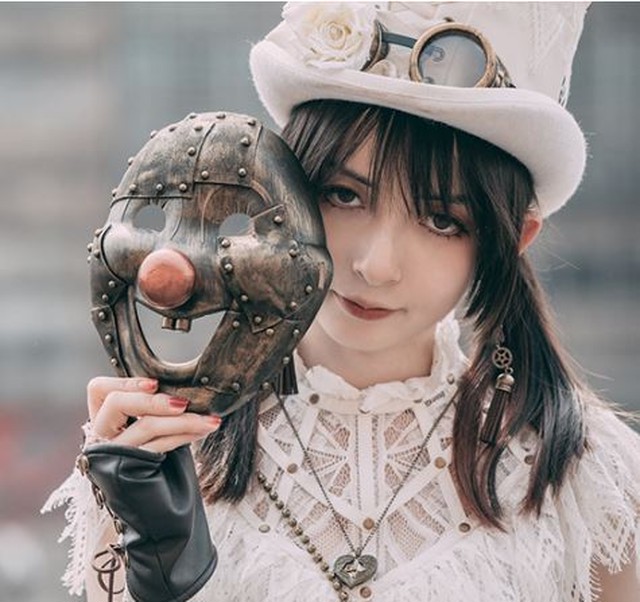 スチームパンク マスク お面 仮面 Steampunk コスプレ イベント 通年 雑貨 小物 ピエロ ロリータファッション Loli2175 Luxury