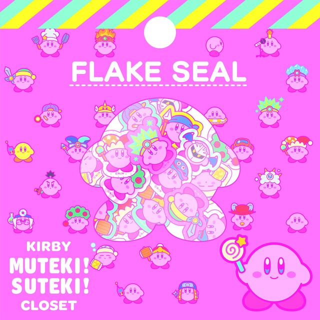 星のカービィ KIRBY MUTEKI! SUTEKI! CLOSET フレークシール (1) ピンク / エンスカイ