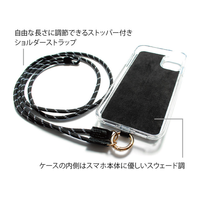 Iphoneケース ショルダー クリア Color ブラック Want More おしゃれでかわいいiphoneケースのネット通販