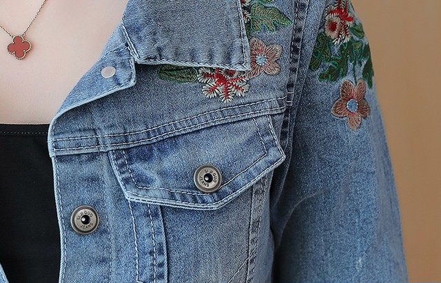 ワンピース デニム 花柄 刺繍 Gジャン タイト スリム ヴィンテージ風 セットアップ 上下セット 2点セット アシンメトリー 着回し 春 秋 10代 代 30代 40代 50代 Ptngt0547 Shop Suba