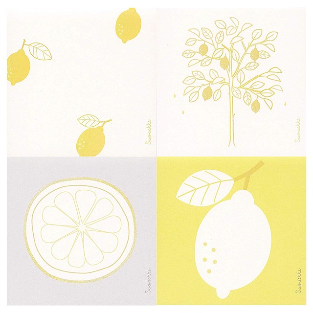 プロペラスタジオ メモパッド Suosikki スカンジナビア レモン 美しいモチーフの北欧風で優しいイラスト てくてくあんよ