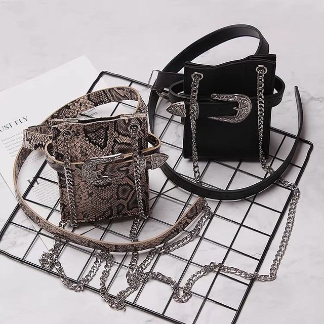 chain big belt bag