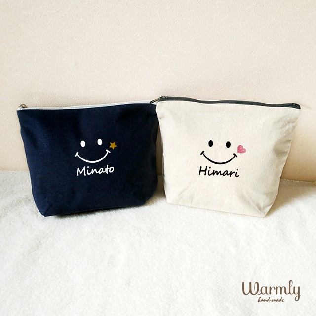 名前入り オムツポーチ Smile にこちゃん おむつポーチ Warmly