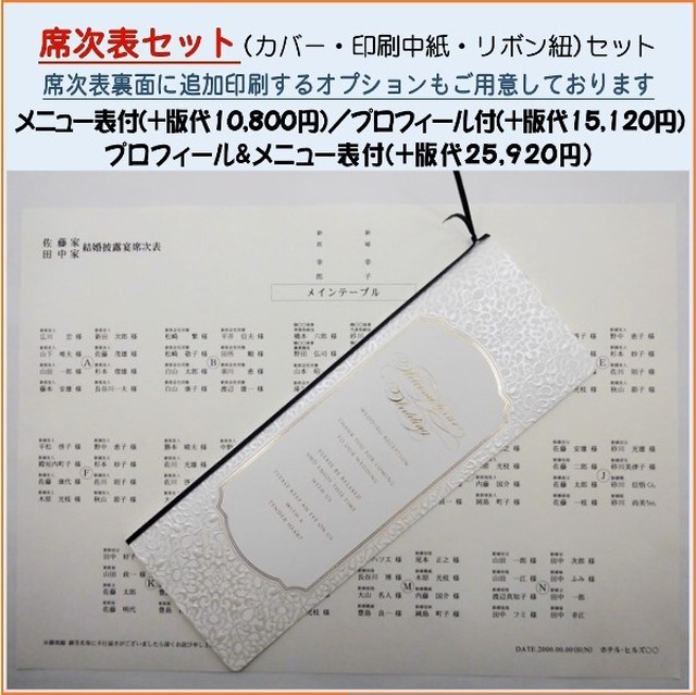 結婚式招待状 メニュー表 席次表 席札３点印刷込み60セット 式場採用人気商品ベリンダネイビー限定 ペーパープランナーigw