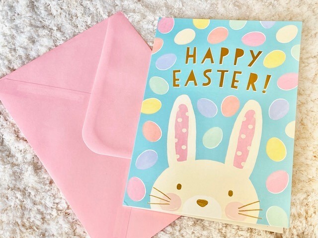 Clementine イースター 復活祭 グリーティングカード メッセージカード 封筒付き ピンク ブルー うざぎ ウサギ バニー イースターバニー 卵 たまご エッグ イースターエッグ お手紙 ギフト 贈り物 お祝い 封筒付き 海外雑貨 おしゃれ かわいい Puahawaii