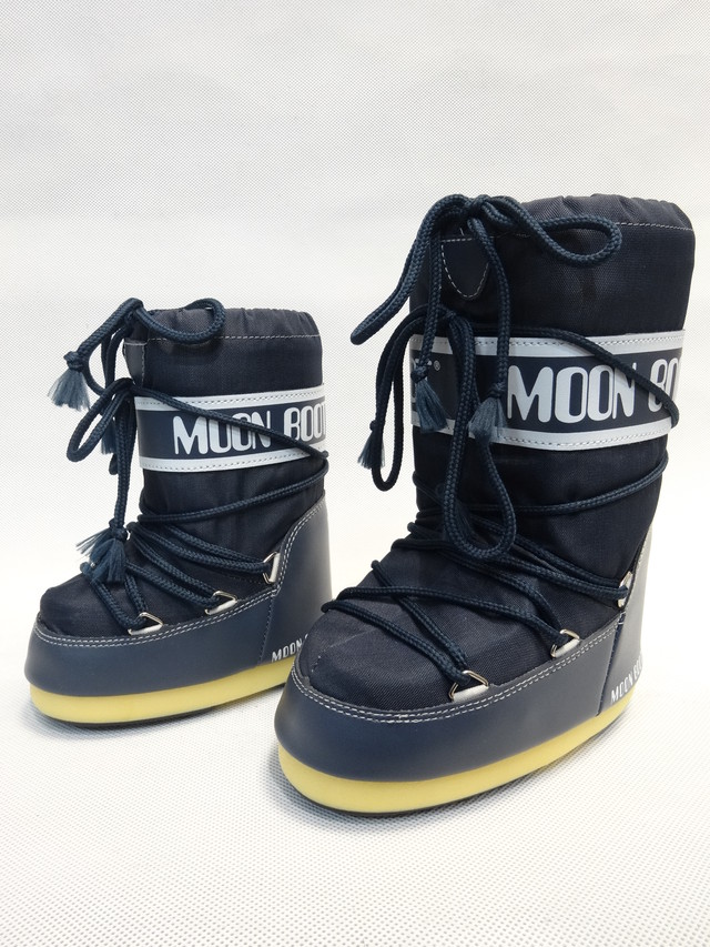 Moon Boot ムーンブーツ ジュニア14 16 5 Classic Icon Kids Nylon Denim ムーンブーツ Moonboot 送料無料 オンライン正規販売店