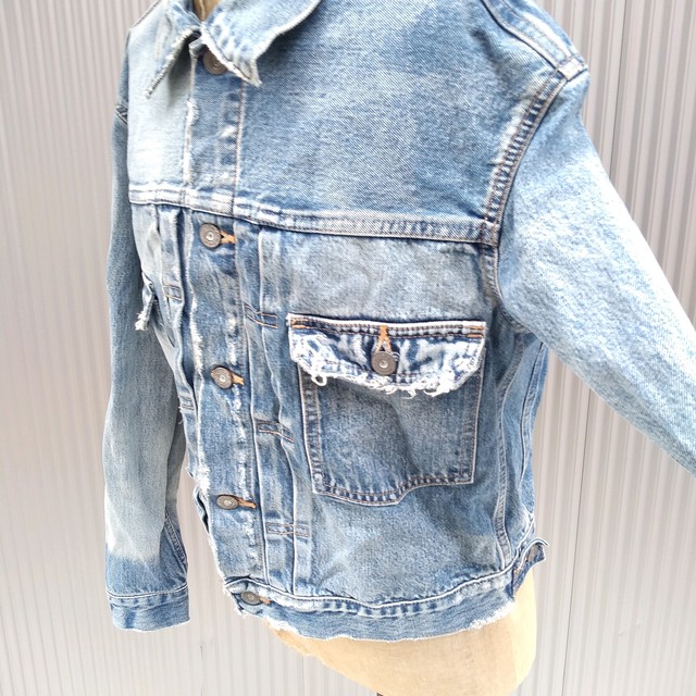 美品 マウジーmoussy ヴィンテージ加工 デストロイ デニムジャケット Gジャン Mv Denim Jk 定価 古着屋rainbowfield Since 06