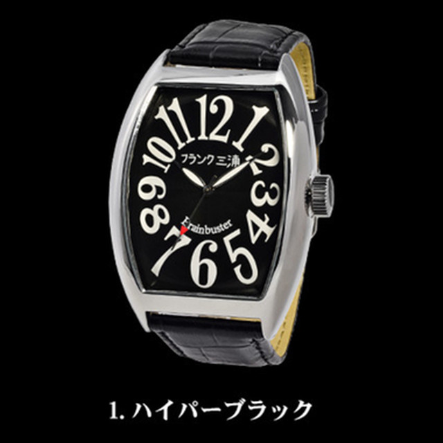 フランク三浦 腕時計 六号機 ブラック Fm06k B メンズ アズホーム