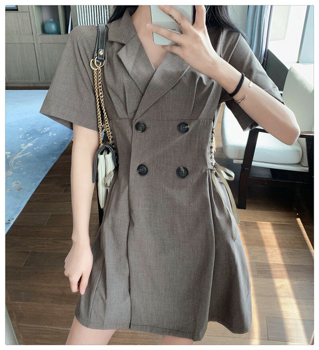 429 ワンピース 編み上げ ポロシャツ風 Fourseasons