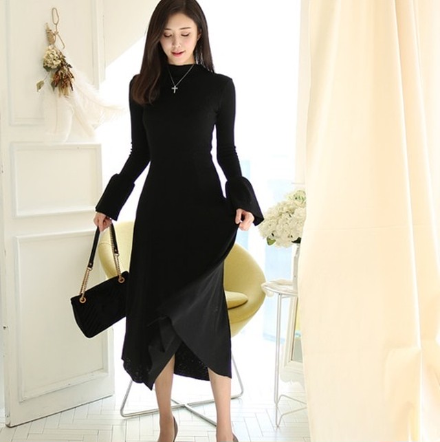 大きいサイズ ニットワンピース ニットワンピ ロングニットワンピース リブニットワンピース 春新作 春物 春服 ゆったり ニットワンピ ロング L Xl 大きいサイズ ニット ワンピース ニットワンピ ロング ニットワンピース Leaflower 001 リーフラワー レディース